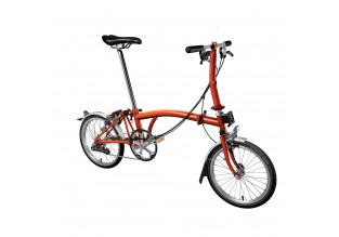 Brompton Steel S6L Folding Bike with Mudguards & Front Carrier Block
