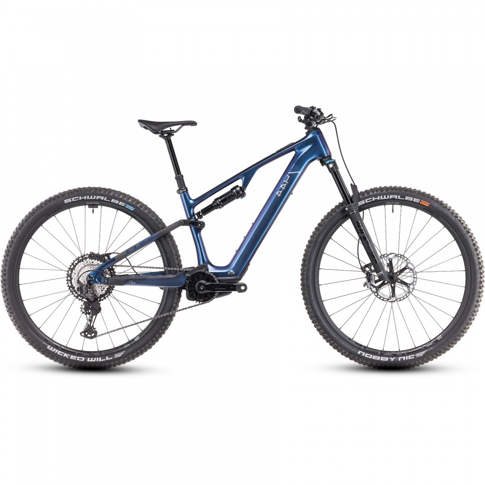 Cube Ams Hybrid One44 C:68X SLX 400X - Carbon Electric Mountain Bike - 2025